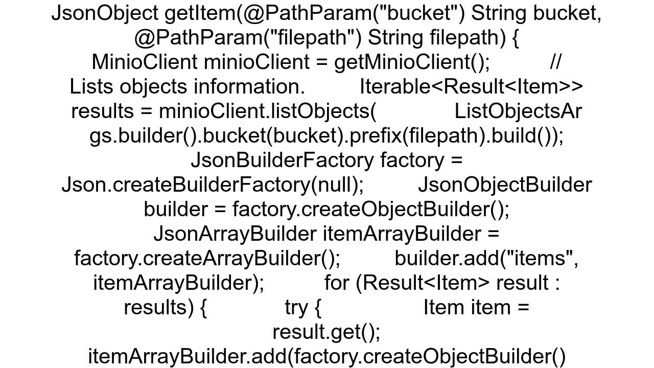 List out files inside folder in S3 bucket using minio