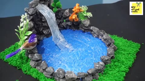 Best out of Waste /Beautiful Waterfall making at home