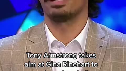 Tony Armstrong takes aim at Gina Rinehart to condemn her dad's comments