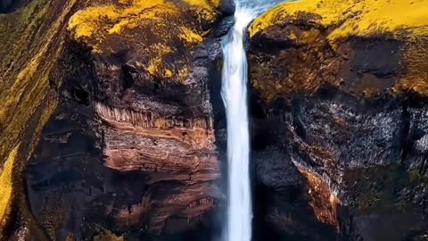 Amazing view waterfall