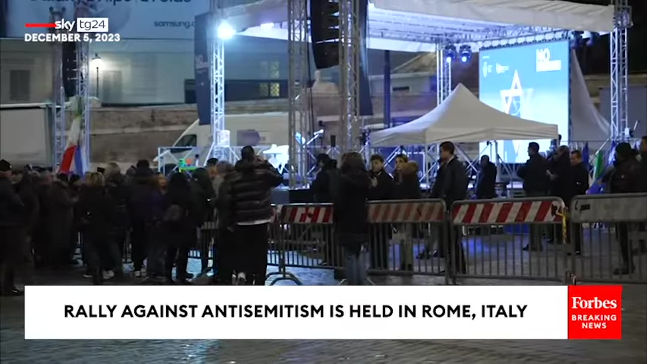 Rally Against Antisemitism Held In Rome, Italy