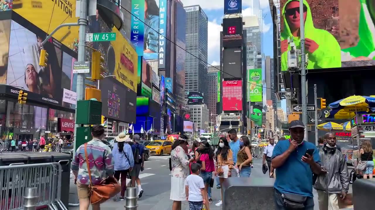 【4K】WALK Times Square NEW YORK City USA 4k video Travel vlog