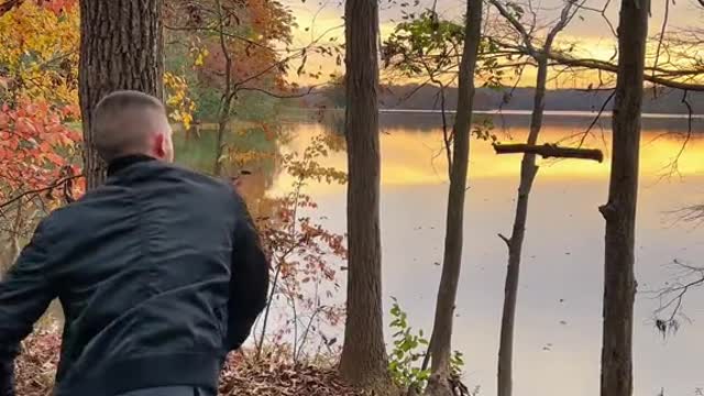 Trying to reach the water with this branch!