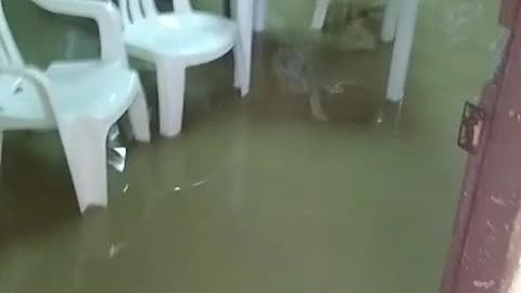 Colegio inundado