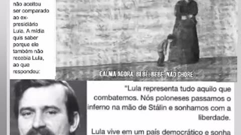 lech walesa : "não me comparem a Lula sou sindicalista da liberdade, e não da escravidão".