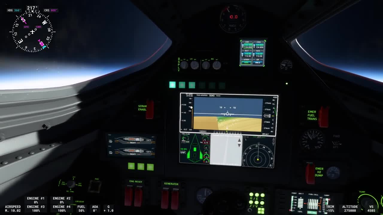 What happens if you fly over the south pole in Microsoft Flight Simulator