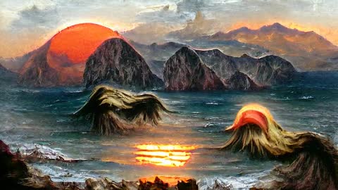 SUNSET BEHIND MOUNTAINS NFT