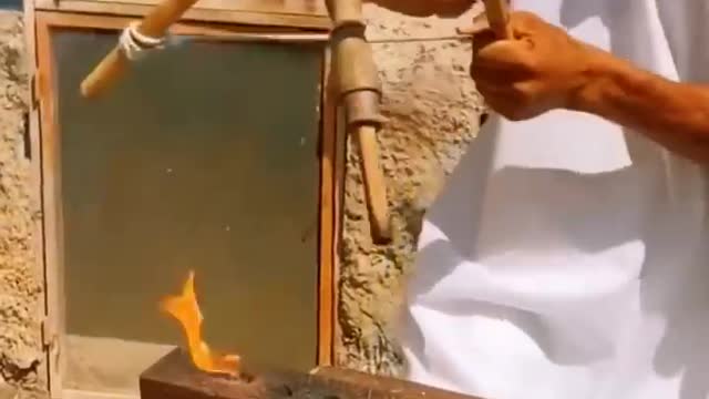 The ancient way of making fire