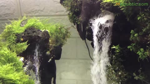 Relax with the sand waterfall aquarium