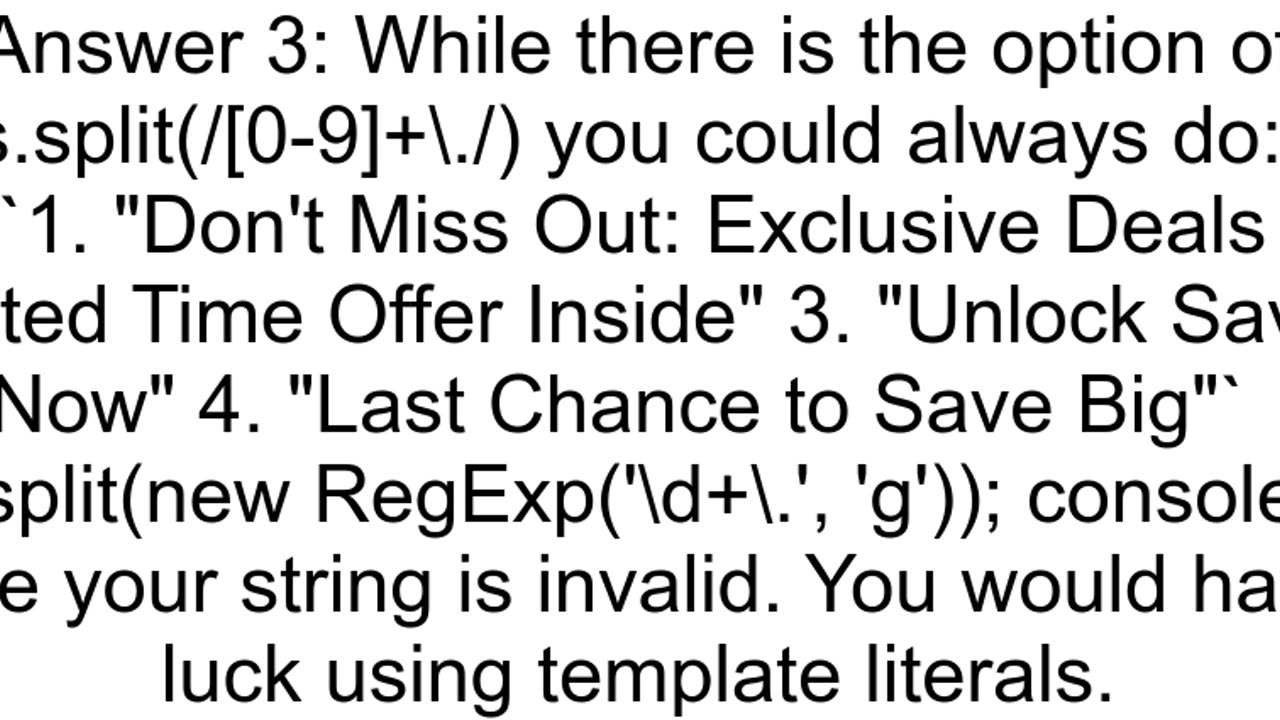 how to split delimiter with numbers