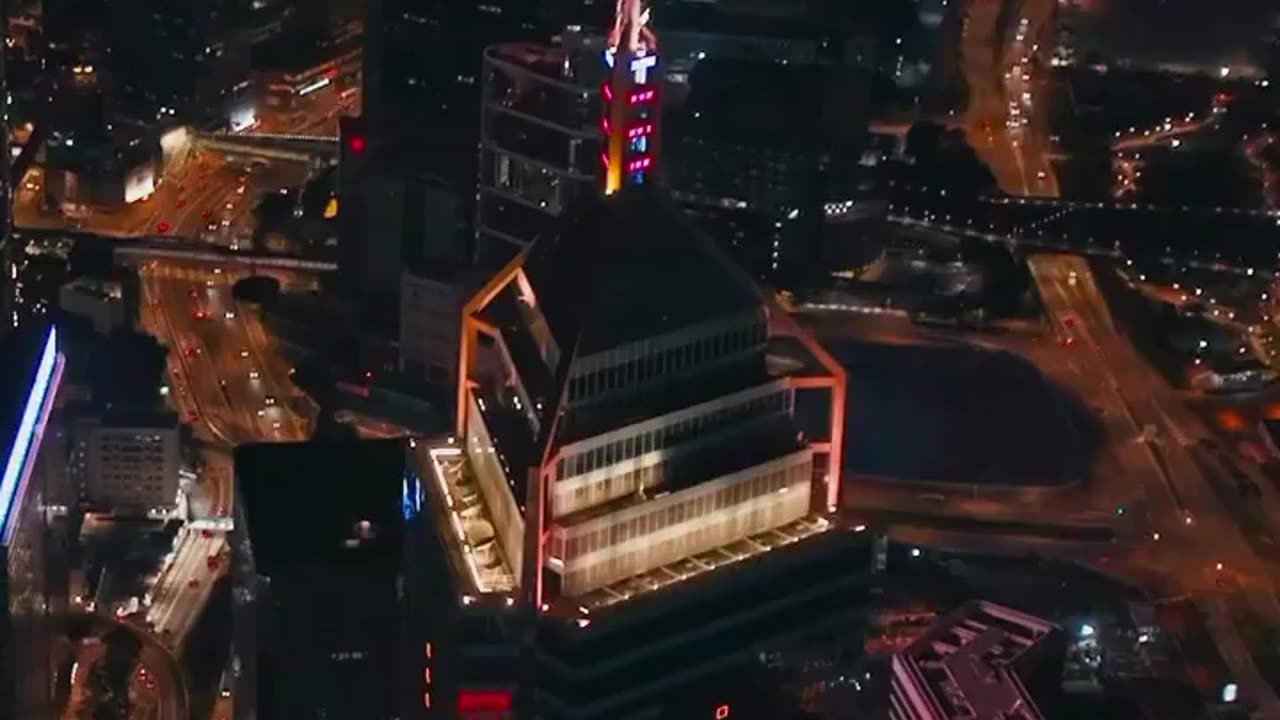 Aerial view hongkong island