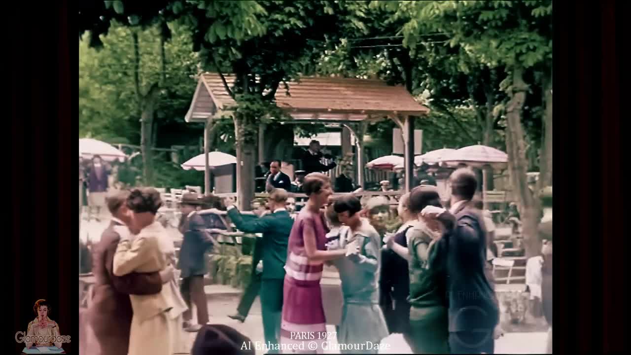 A Day in 1920s Paris in NEW 1927 AI Color Restored Film