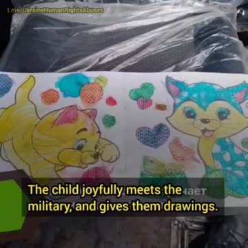 Saratov Russian servicemen help children in the battle zone