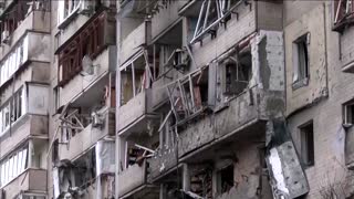 Residential building wrecked after Russian missile