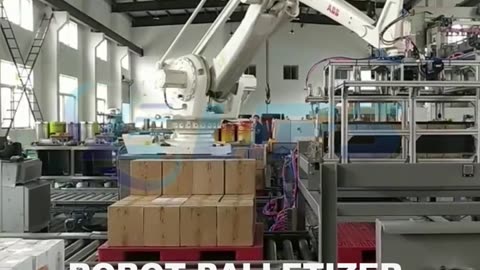 ROBOT PALLETIZER FOR CARTONS #palletizer#robot#fyp#industrial#machine#robotpalletizer