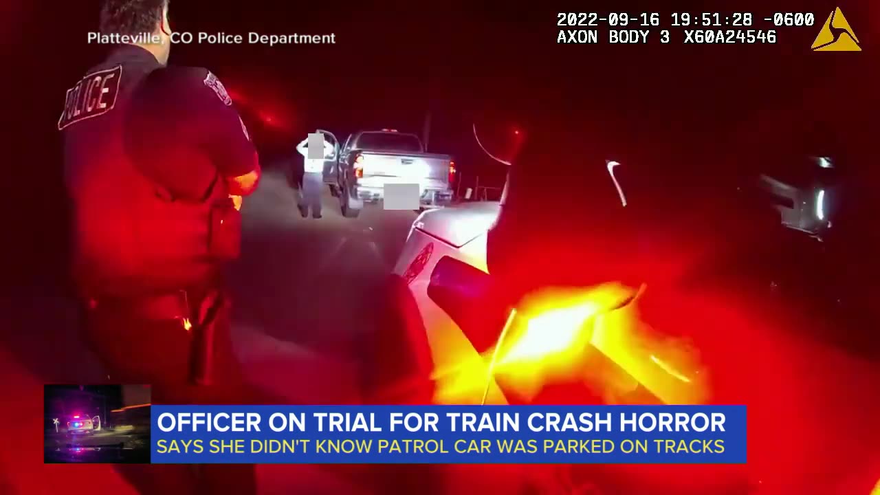 Officer on trial after train slams into cruiser