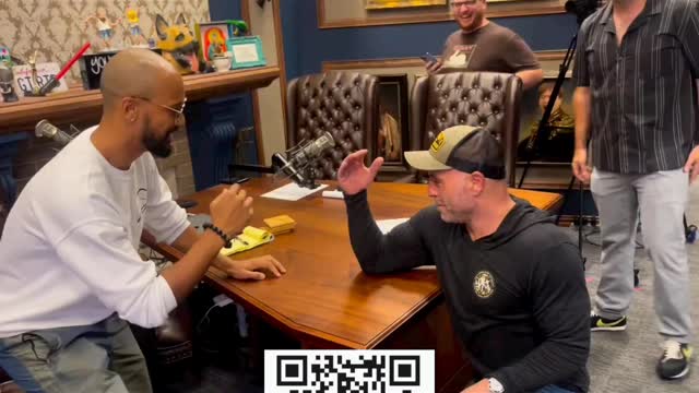 Joe Rogan in an epic arm wrestling contest