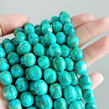 9mm*11mm Natural turquoise roundle beads Large turquoise beads can be used to make chunky necklace