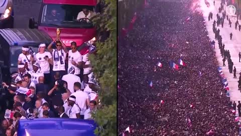 France parade World Cup in Paris as fans welcome heroes home