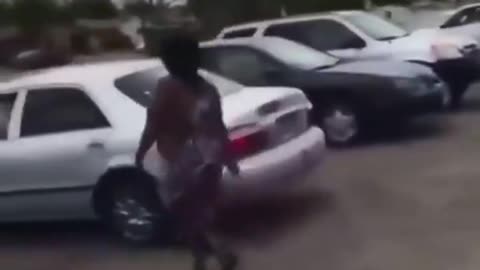 He did this because she slashed his tires. who won?