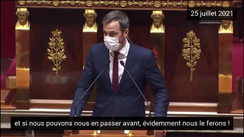 ▶ EXTRAIT-RQ + LIENS parus (28 nov 2021) : Mensonge d'Olivier Veran concernant le pass sanitaire...