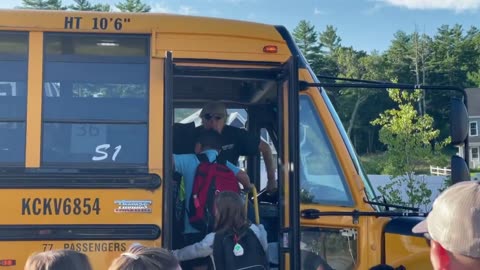 Teo's first time on the school bus