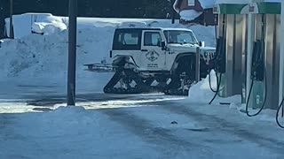 Unique Jeep Specially Suited for Snow