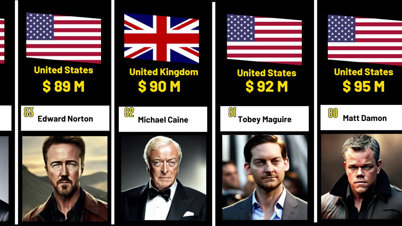 TOP 100 RICHEST ACTORS 2023 (PART 1) - THE RICHEST ACTORS FROM DIFFERENT COUNTRIES