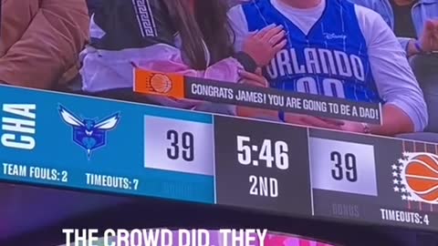 This fan’s reaction to finding out he’s going to be a dad on the jumbotron is awesome 👏