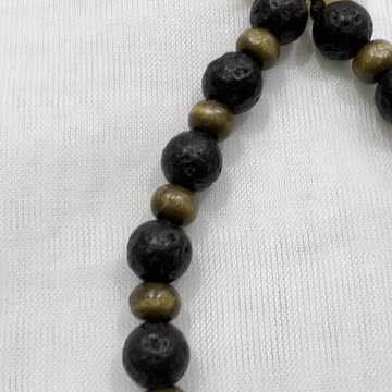 Handmade Unique 7”~11” Adjustable Bracelet with Tibetan Beads, Jade, Lava