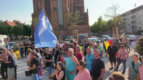 Malchin - Freyjas Dankeschön und Beendigung der Kundgebung 18-06-2023