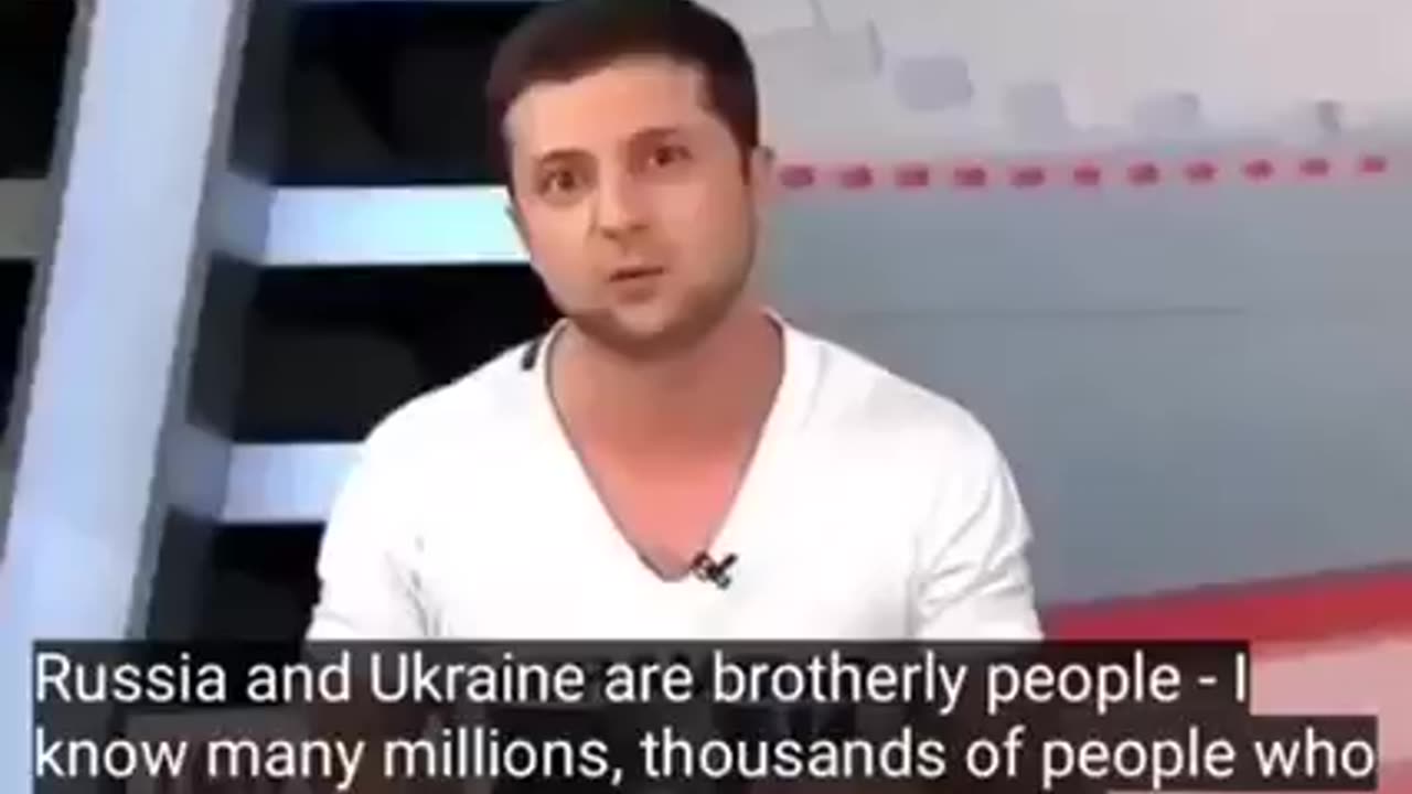 Zelensky video during campaign saying many in Crimea and east Ukraine wants to speak Russia