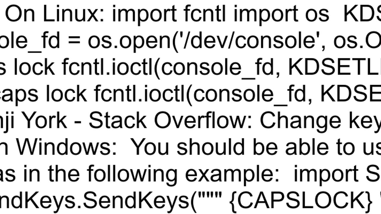 How to change caps lock status without key press