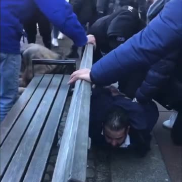 Members of the public subdue a 35yr old migrant after he reportedly stabbed a 10yr old girl...