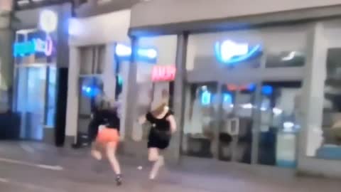 Zombie chasing people (prank)