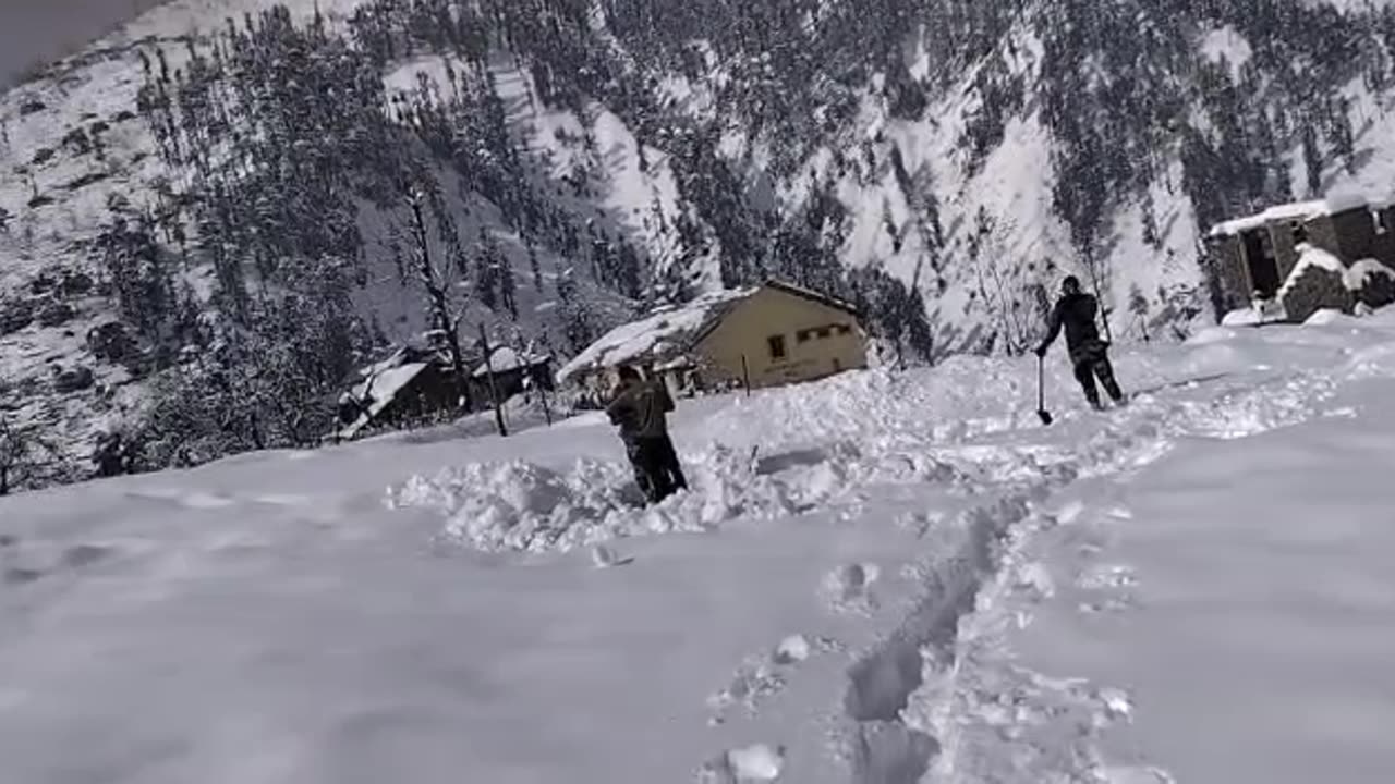 Snow fall in Army Camp