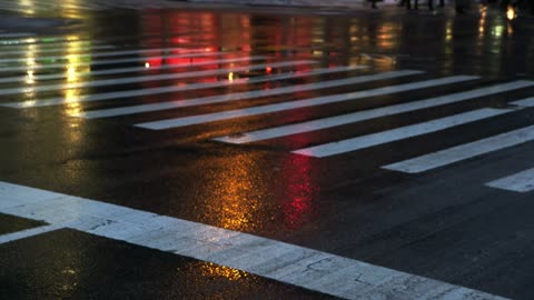 City street after the rain