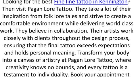 Get the best Fine line tattoo in Kennington