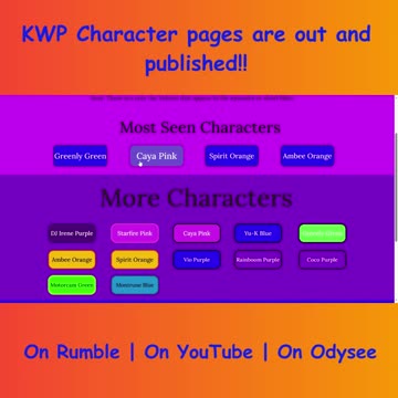 KWP Character Pages are Out and Published!! #shorts #clips #kwpkkreators.life
