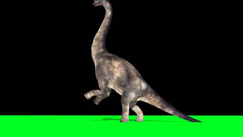 Running dinosaur green screen effect