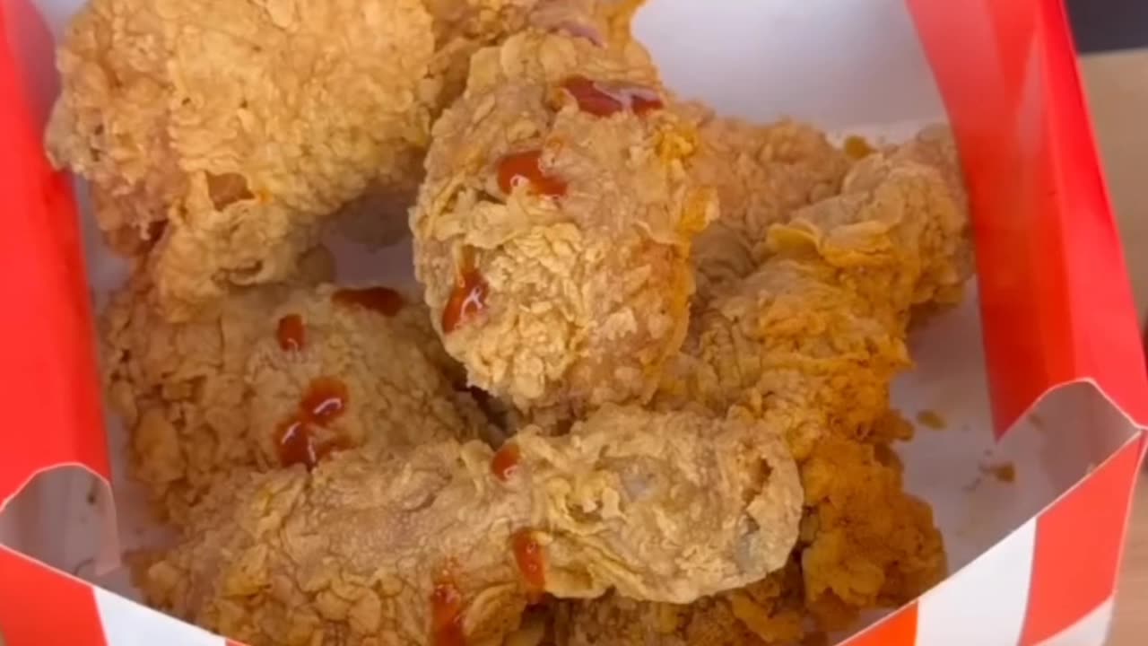 ASMR EATING KFC CHICKEN LEG PIECE #spiceasmr #food