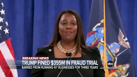 Breaking news 🚨Judge fines Trump 💰354 million dollars in civil fraud trial