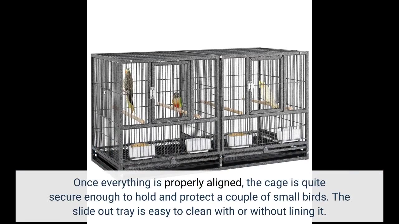 Yaheetech 47-inch Rolling Breeding Flight Bird Cages for-Overview