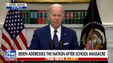 Biden blames "the gun lobby" for the 18 year old transvestite that shot up the Texas school.