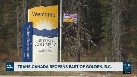 Trans-Canada Highway reopens east of Golden