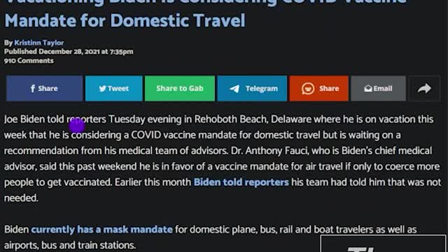 Biden Admin Advises Him To Do Jab Mandates To Fly Even Domestically