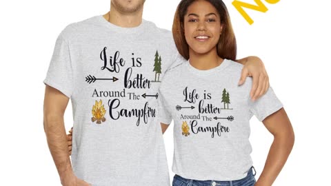 Life Is Better Around The Campfire Heavy Cotton Tee 
