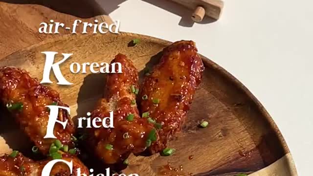 spicy korean fried chicken 🥵 AIR-FRIED!