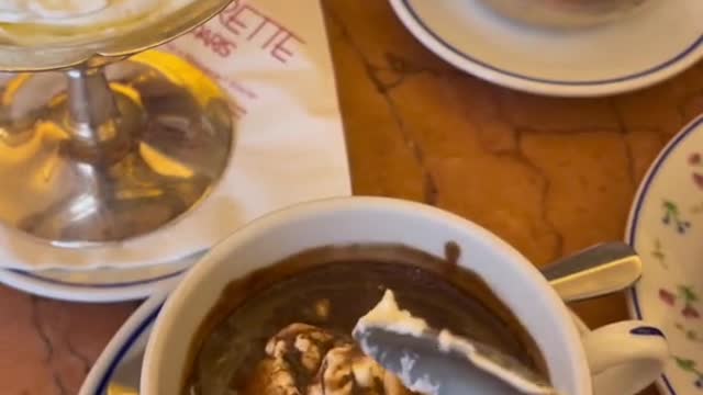 POV: You're trying the famous hot chocolate in Paris for the first time