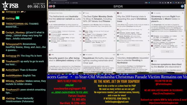 Patriots' Soapbox NEWS - LIVE 24/7! 2021-11-28 09:03